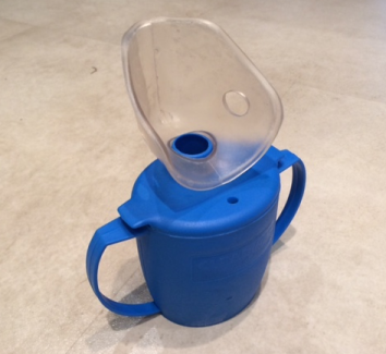 Steam cup used for inhalation in nasal congestion