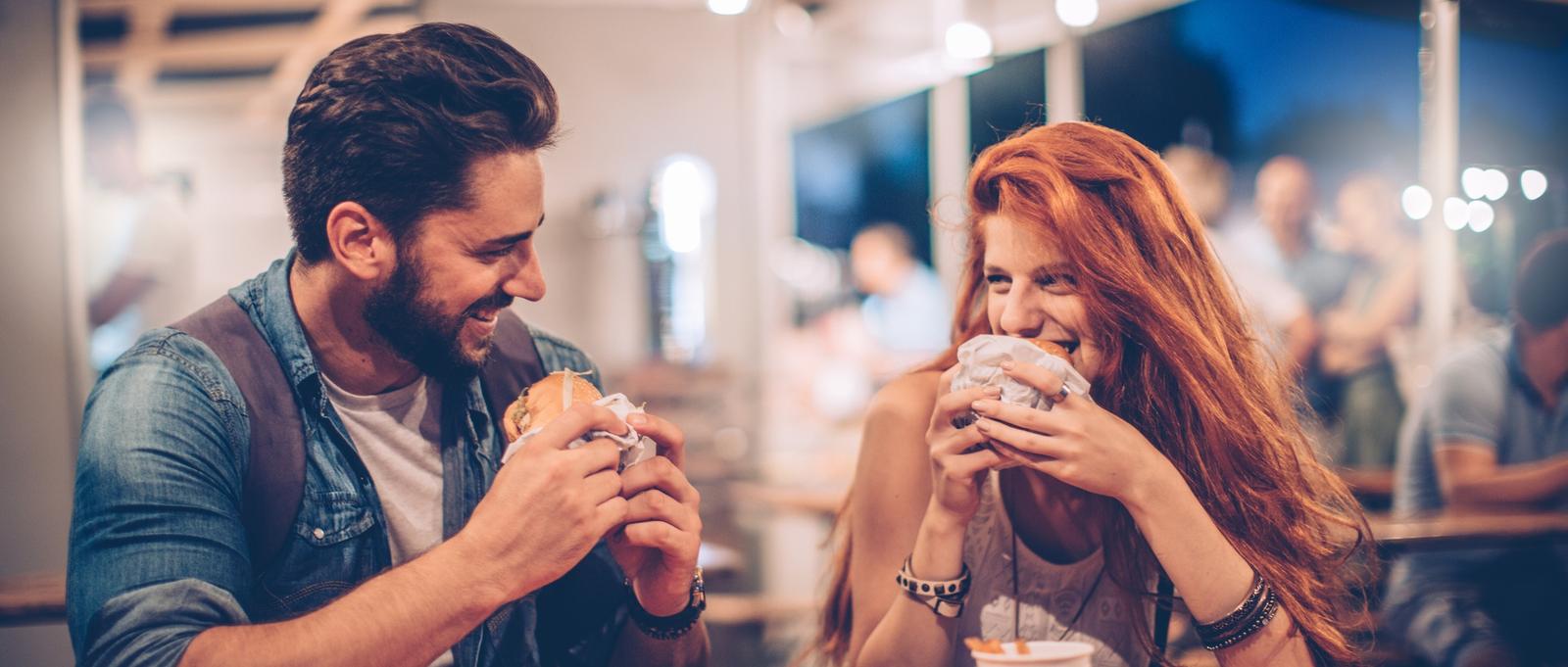 Two people on a date